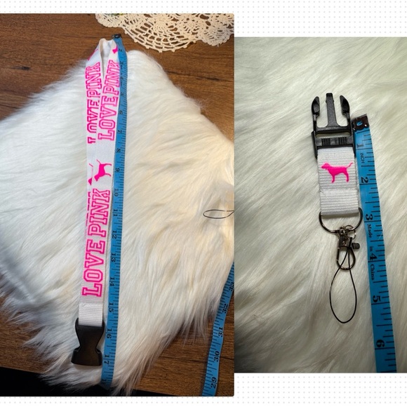 LOVE PINK Victoria Secret Detachable landyard white and pink - Picture 6 of 7